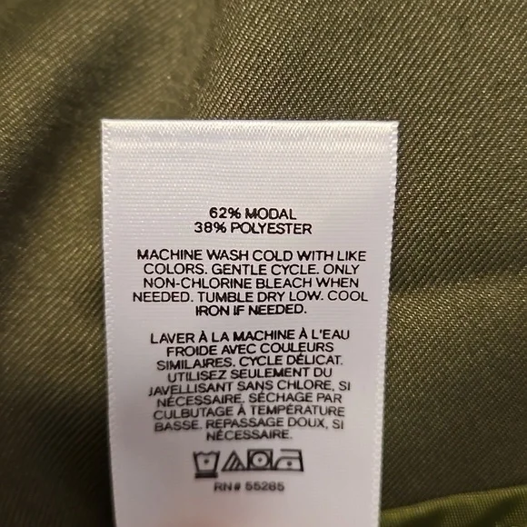 Express Modal Blend Trench Coat in Olive Green, M - Picture 5 of 6